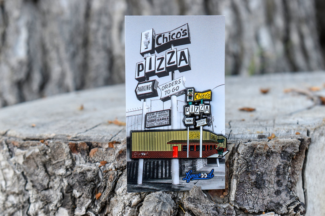 Chico's Pizza Building Pin